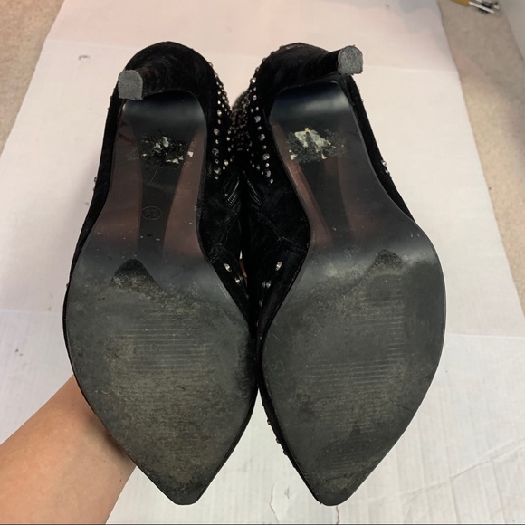 Western black cowgirl Embellished high heel boots - Picture 8 of 16